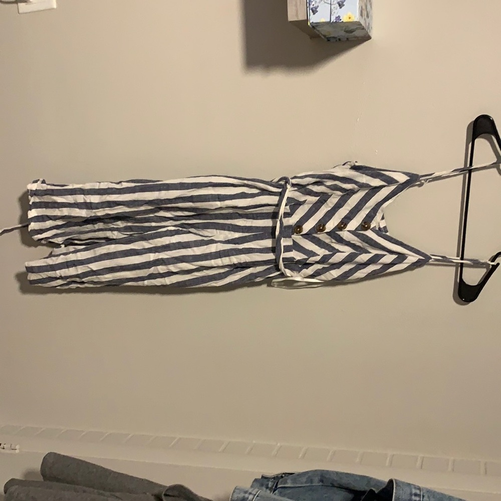 stripped jumpsuit